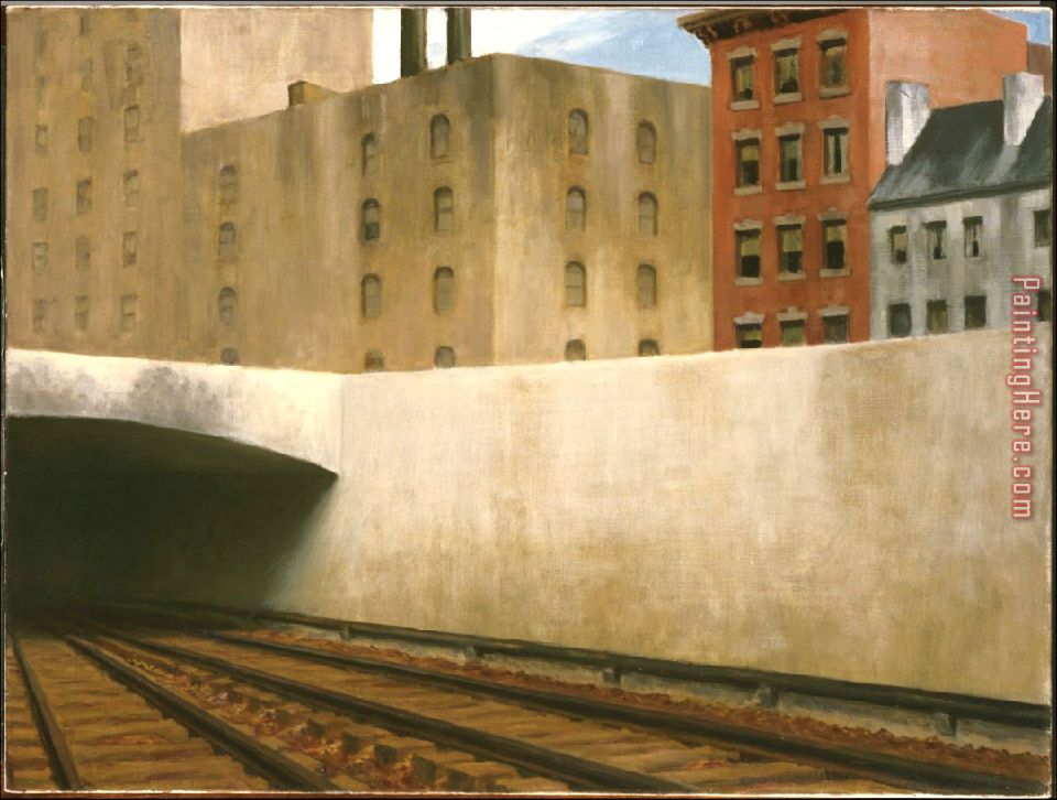 Approaching a City painting - Edward Hopper Approaching a City art painting